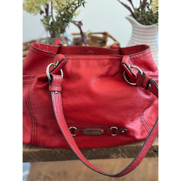 Vintage Etienne Aigner Red Pebbled Leather Shoulder Bag - Picture 1 of 9